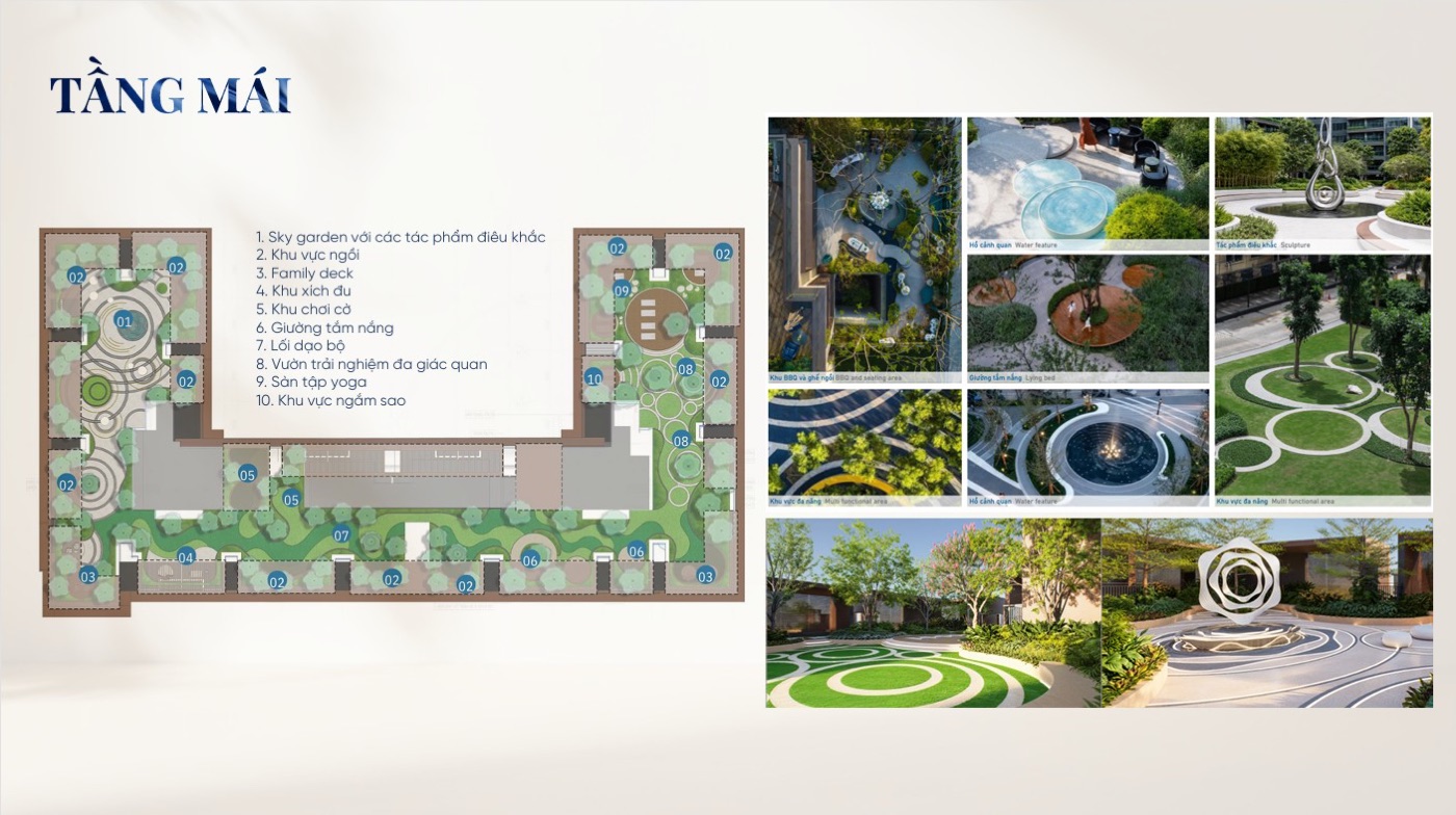 Mặt bằng tiện ích tầng mái Monrei Saigon